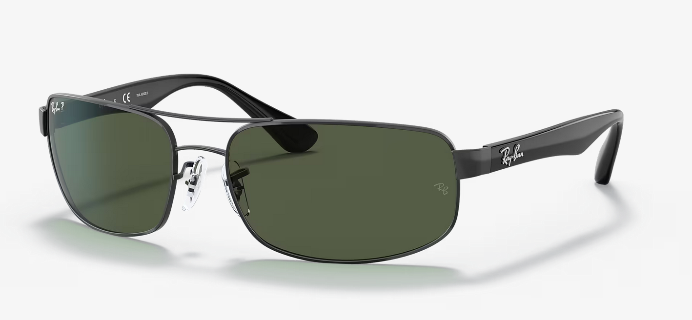 Lentes de sol Ray-Ban RB3445 L - Negro - Verde Classic Polarizado