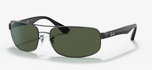 Lentes de sol Ray-Ban RB3445 L - Negro - Verde Classic Polarizado