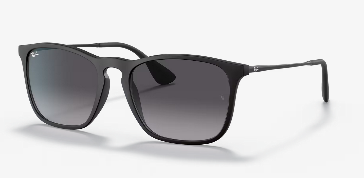 Lentes de sol Ray-Ban Chris RB4187 M - Negro - Gris Obscuro Degradé