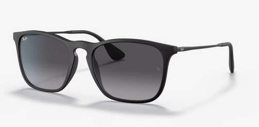 Lentes de sol Ray-Ban Chris RB4187 M - Negro - Gris Obscuro Degradé