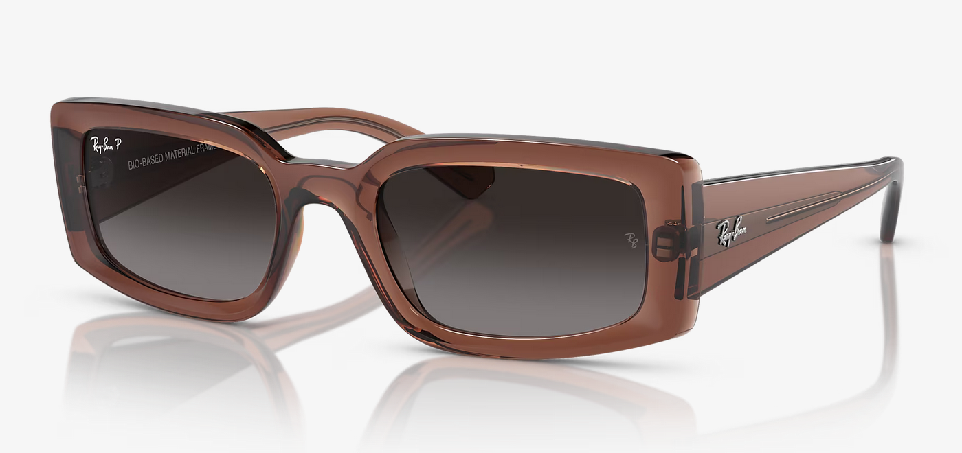 Lentes de sol Ray-Ban Kiliane Bio-Based RB4395 M - Marrón Traslúcido – Gris