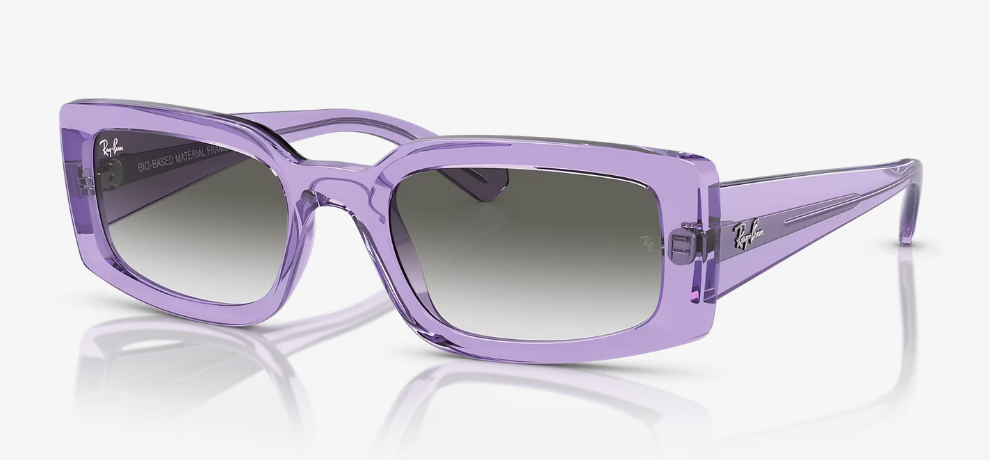 Lentes de sol Ray-Ban Kiliane Bio-Based RB4395 M - Violeta Traslúcido - Gris Claro