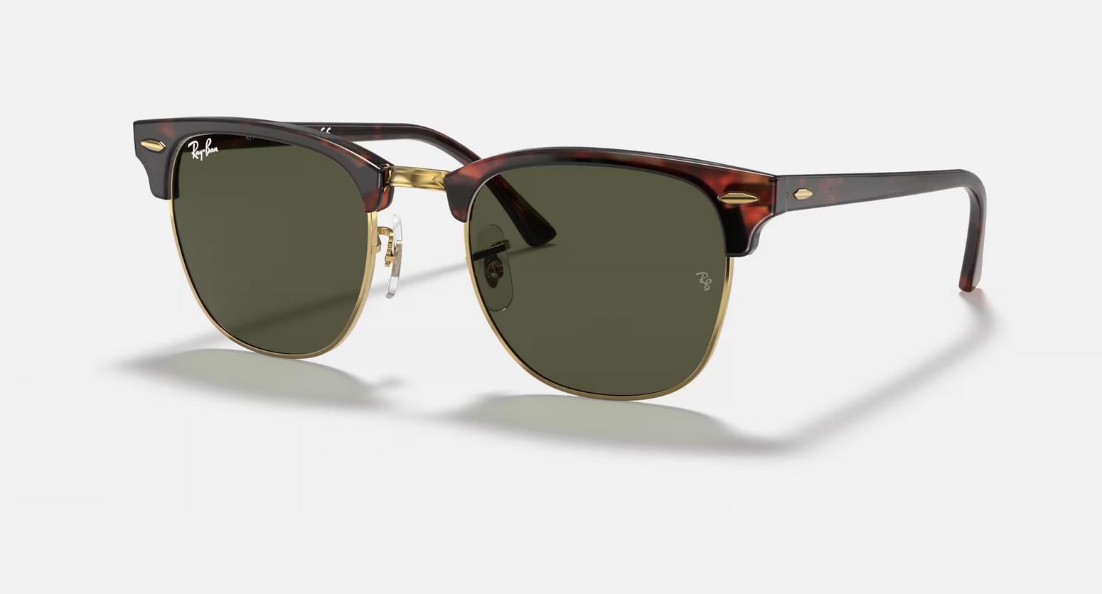 Lentes de sol Ray-Ban Clubmaster Classic RB3016 S - Carey Sobre Dorado - Verde