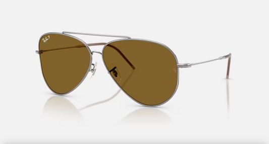 Lentes de sol Ray-Ban Aviator Reverse RBR0101S - gunmetal-polar-dark-brown