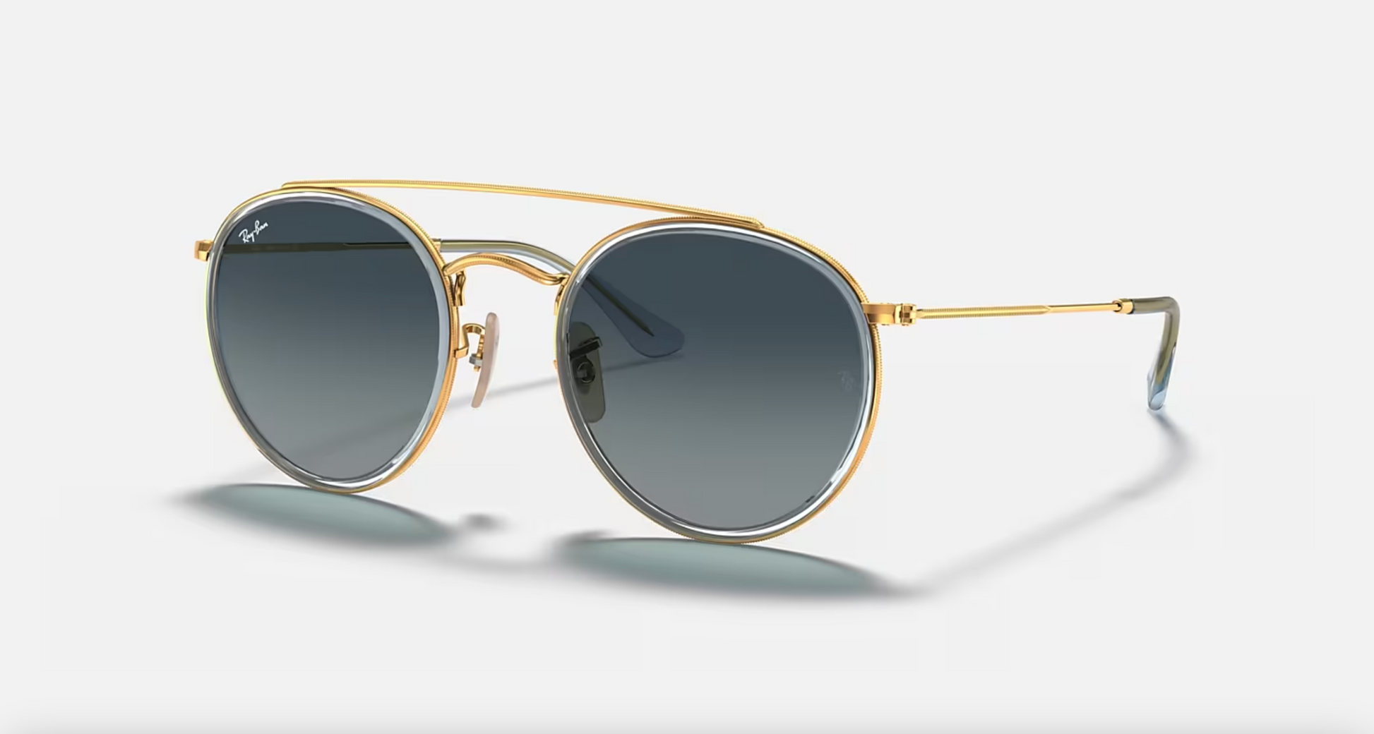 Lentes de sol Ray-Ban Round Double Bridge RB3647N - arista-blue-gradient-grey