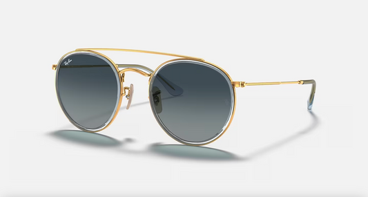Lentes de sol Ray-Ban Round Double Bridge RB3647N - arista-blue-gradient-grey