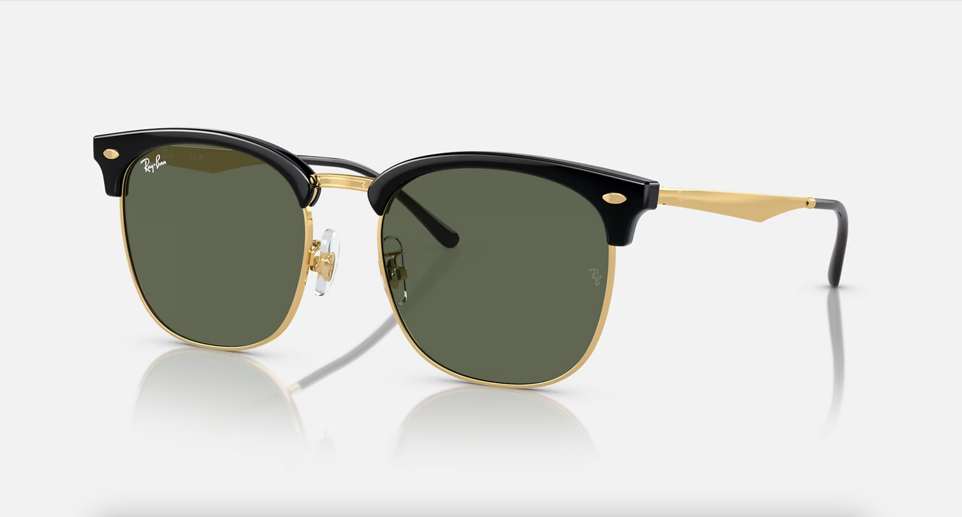 Lentes de sol Ray-Ban RB4418D - Negro sobre Dorado - Verde Oscuro