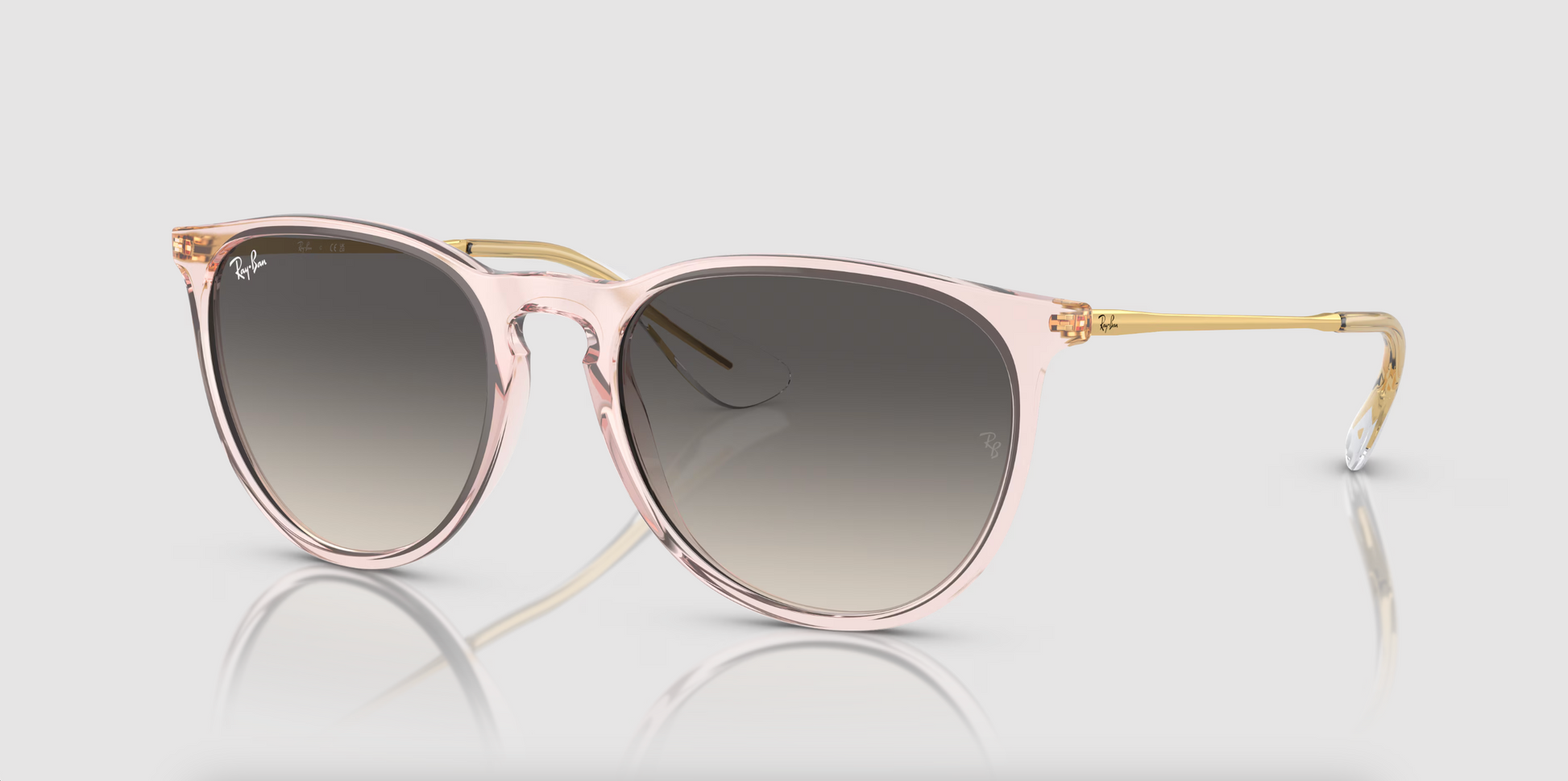 Lentes de sol Ray-Ban Erika Classic RB4171 M - Rosa Traslúcido - Gris Gradient