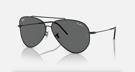 Lentes de sol Ray-Ban Lenny Kravitz Aviator Reverse RBR0101S XXL - Negro -Gris Oscuro