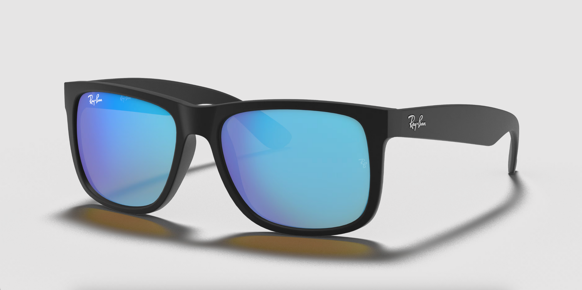 Lentes de sol Ray-Ban Justin Classic RB4165 M - Negro Mate - Azul Flash
